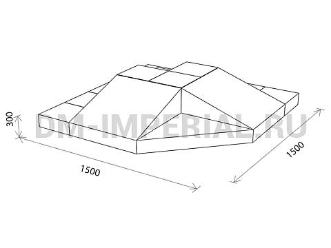 Оснащение детских садов, Мягкие модули, Мягкие спортивные модули Двойная горка ММ-СМ-01.007