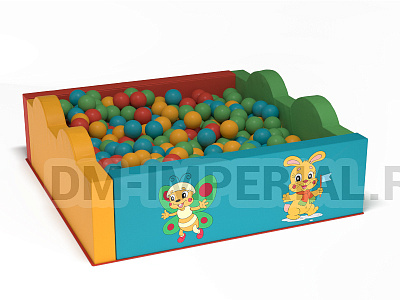 Сухой бассейн Квадратный Волна с рисунком