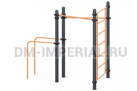Уличное оборудование, Спортивное оборудование, Два турника, шведская стенка, брусья W-02-013 W-02-013