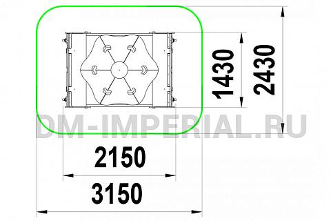 Уличное оборудование, Игровое оборудование, Детская песочница с защитой МФ 1.115 МФ 1.115