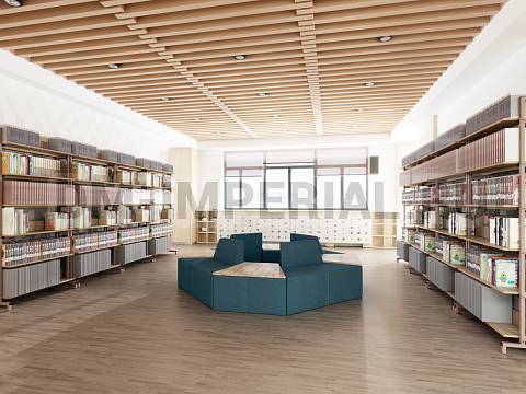 Оснащение школ, Мягкая мебель для школ, Диван модульный 4 ШМ-ММ-076