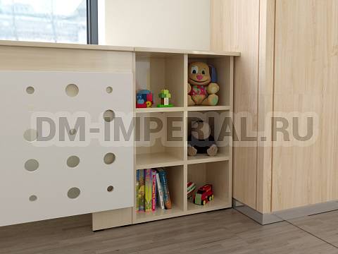 Оснащение школ, Обшивка приборов отопления, Стеллаж для подоконников 1 МШ-СР-001