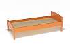 Эко-кровать Полина (массив) (разноцветный (ая), оранжевый, 1400*600)
