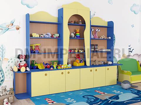 Оснащение детских садов, Шкафы, Стенка Полина ШС-060