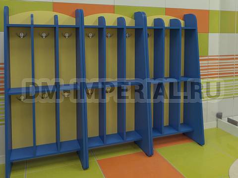 Оснащение детских садов, Шкафы, Шкаф для пол. 2-х ярусный 3-х секционный Волна ШП-006-3