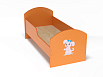Кровать ясельная с бортиком с рисунком (разноцветный (ая), оранжевый, 1400*600)