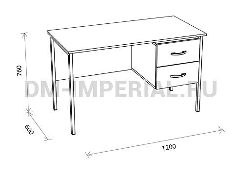 Оснащение школ, Учительские столы, Стол учителя на металлокаркасе ШМ-УС-005