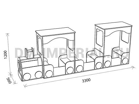 Оснащение детских садов, Игровая мебель, Паровоз ИМ-048