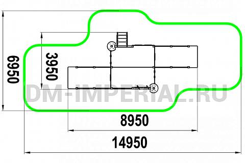 Уличное оборудование, Детские игровые комплексы, Детский игровой комплекс МГН 1.3 МГН 1.3