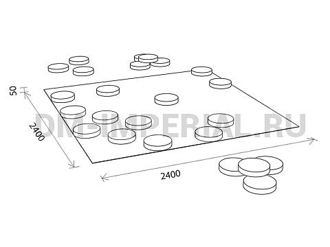 Оснащение детских садов, Мягкие модули, Развивающие мягкие модули Шашки ММ-РМ-03.002