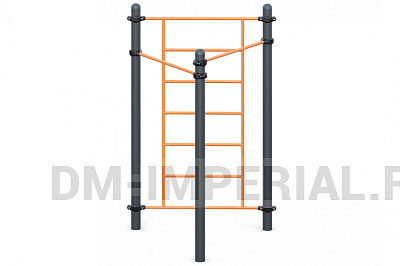Два турника и шведская стенка, в форме треугольника W-02-011