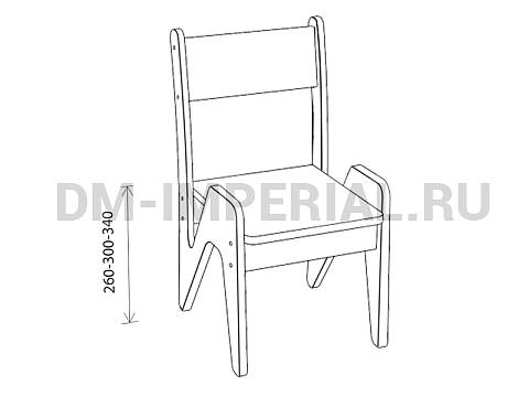Оснащение детских садов, Стулья, Стул Дошколенок штабелируемый, лак/лак С-023.01