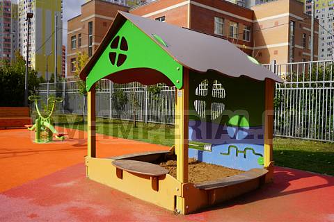 Уличное оборудование, Игровое оборудование, Детская песочница Домик МФ 1.99 МФ 1.99