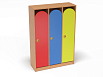 Шкаф 3-х секционный на цоколе (каркас бук с разноцветными фасадами, Вариант 3)