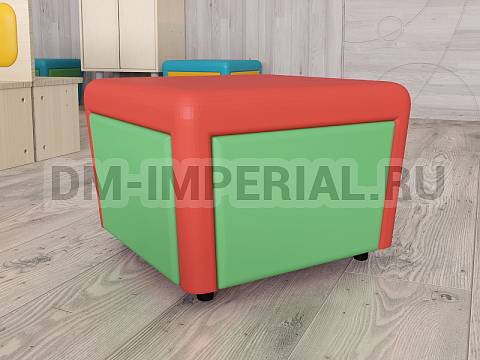 Оснащение детских садов, Мягкая мебель, Пуф Кубик 1-но местный ММ-007-1