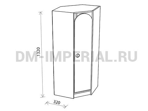 Оснащение детских садов, Шкафы, Шкаф 1-но секционный на цоколе угловой ШР-002-У