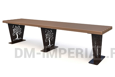 Скамья парковая с фигурной резкой Сквер С 1.37