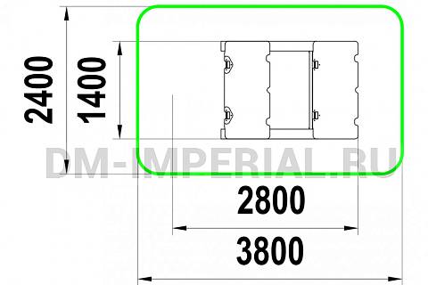 Уличное оборудование, Игровое оборудование, Песочница с защитой МФ 1.32 МФ 1.32