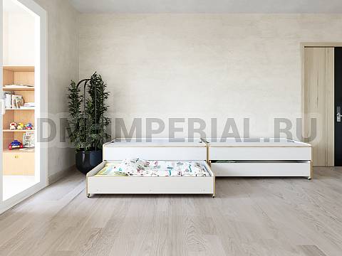 Оснащение детских садов, Кровати, Кровать 2-х ярусная выкатная с крышкой КР-012-К Оснащение детских садов, Кровати, Кровать 2-х ярусная выкатная с крышкой КР-012-К