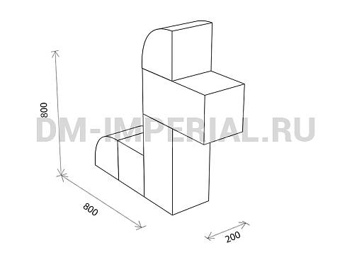 Оснащение детских садов, Мягкие модули, Мягкие игровые модули Дракоша ММ-ИМ-01.003