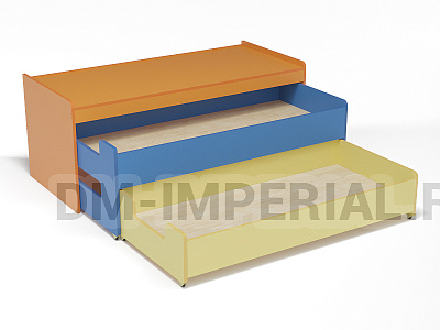 Кровать 2-х ярусная выкатная с тумбой