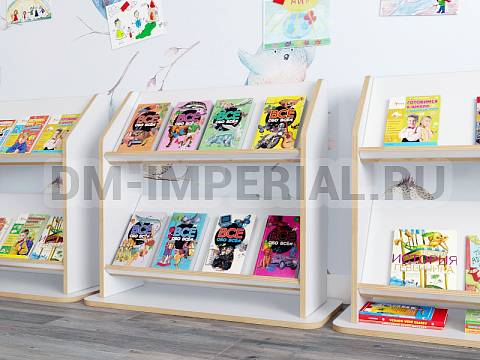 Оснащение детских садов, Шкафы, Витрина для книг ШС-035