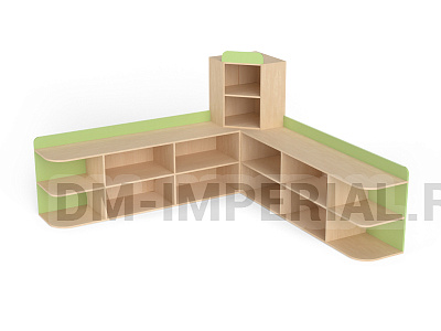 Игровой стеллаж угловой