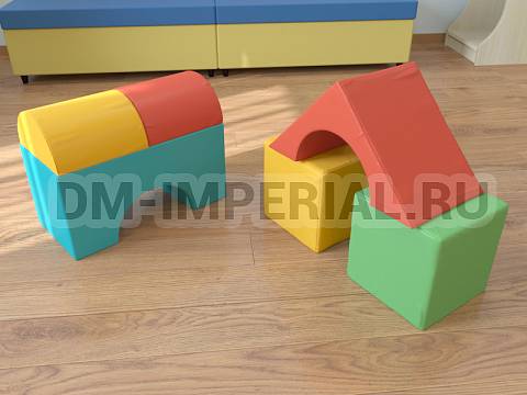 Оснащение детских садов, Мягкие модули, Мягкий конструктор Сундучок ММ-МК-02.025