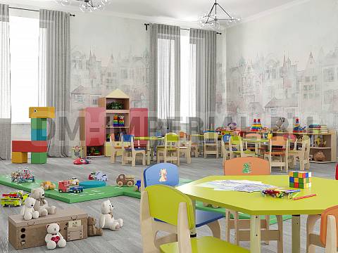 Оснащение детских садов, Шкафы, Стенка Машенька ШС-025