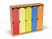 Шкаф 5-ти секционный на цоколе стандарт (каркас бук с разноцветными фасадами, Вариант 2)