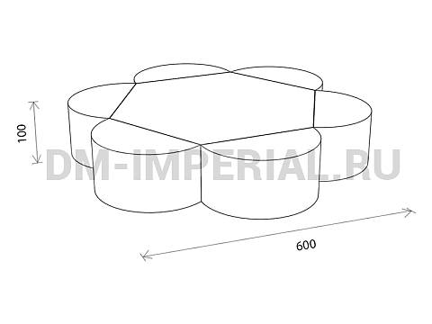 Оснащение детских садов, Мягкие модули, Развивающие мягкие модули Ромашка ММ-РМ-02.020