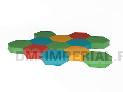 Развивающие мягкие модули Соты