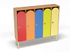 Шкаф 5-ти секционный на металлокаркасе (каркас бук с разноцветными фасадами, Вариант 2)