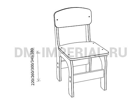 Оснащение детских садов, Стулья, Стул Добрыня, лак/краска с рисунком С-008.02-Р