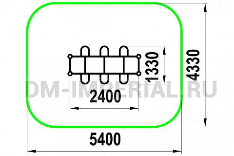 Уличное оборудование, Спортивное оборудование, Рукоход Змеевик 2 W-03-008 W-03-008