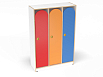 Шкаф 3-х секционный на цоколе (скандинавия с разноцветными фасадами, Вариант 13)