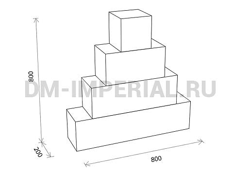 Оснащение детских садов, Мягкие модули, Развивающие мягкие модули Пирамидка ММ-РМ-02.023