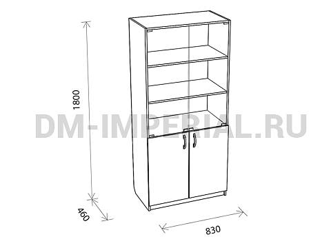 Офисная мебель, Шкафы для офиса, Шкаф офисный с дверьми Ш 1.10 Ш-1.10