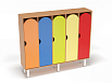 Шкаф 5-ти секционный на металлических ножках стандарт (каркас бук с разноцветными фасадами, Вариант 3)