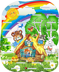 "Сказка", резной стенд с полками