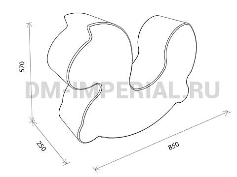 Оснащение детских садов, Мягкие модули, Контурная игрушка Зебра ММ-КИ-003