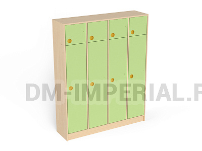 Шкаф 4-х секционный с антресолью на цоколе