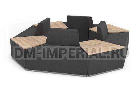 Оснащение школ, Мягкая мебель для школ, Диван модульный 4 ШМ-ММ-076