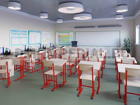 Оснащение школ, Мебель для специальных и компьютерных классов, Стол лабораторный химии, с сантехникой на квадратной трубе ШМ-СК-005