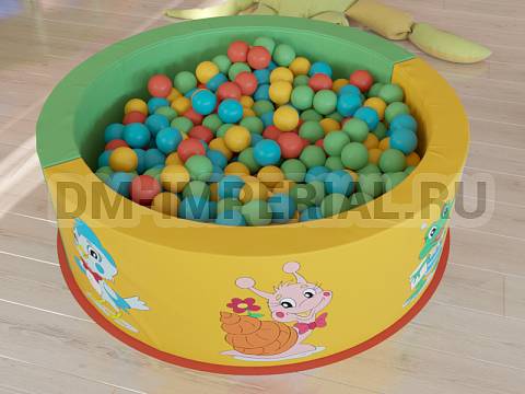 Оснащение детских садов, Мягкие модули, Сухой бассейн Круглый с рисунком ММ-СБ-005