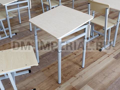 Оснащение школ, Школьные парты, Стол ученический 1-но местный регулируемый с наклонной столешницей ЭРУДИТ МШ-АШП-008.1.Н