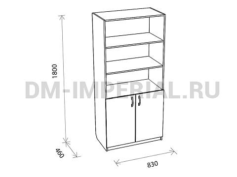 Офисная мебель, Шкафы для офиса, Шкаф офисный с дверьми Ш 1.08 Ш-1.08