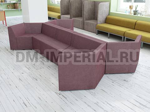 Оснащение школ, Мягкая мебель для школ, Диван модульный 10 ШМ-ММ-088