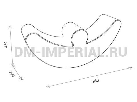 Оснащение детских садов, Мягкие модули, Качалка Медвежонок ММ-КИ-014