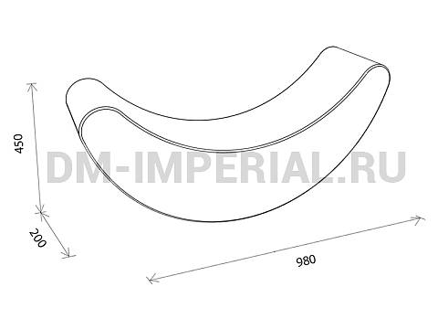 Оснащение детских садов, Мягкие модули, Качалка Смайлик ММ-КИ-020
